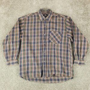 Moose Creek Shirt Large L Mens Multicolor Flannel Long Sleeve Collared Button Up